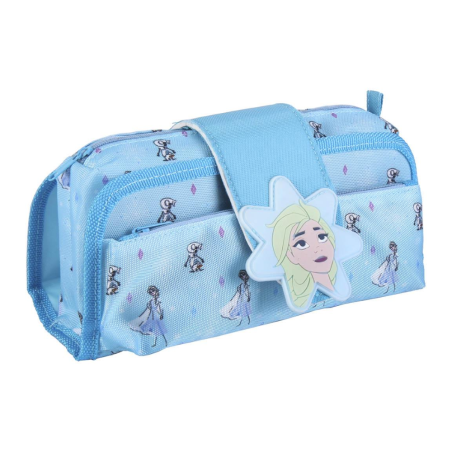 Astuccio Tombolino Multiscomparto Frozen II Disney – Elsa & Olaf – Portacolori con Zip e Velcro 22x12x7 cm