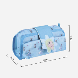 Astuccio Tombolino Multiscomparto Frozen II Disney – Elsa & Olaf – Portacolori con Zip e Velcro 22x12x7 cm