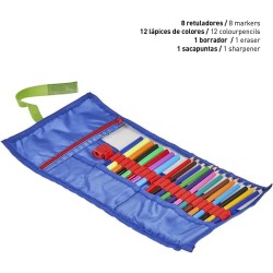Astuccio Arrotolabile Avengers con Accessori – Marvel Portapenne Completo per Scuola Bambini