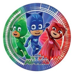 Coordinato Tavolo PJMASK Super Pigiamini – Kit Festa Completo per 8, 16, 24, 32 o 40 Bambini con Piatti, Bicchieri e Tovaglioli