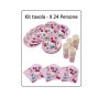 Coordinato Tavola Hello Kitty Fashion – Kit Festa per 8, 16, 24, 32 o 40 Invitati