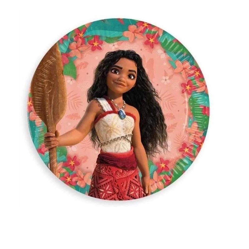 Piatti di Carta Oceania 2 Disney 23 cm – Set da 8 Piatti Festa Bambini | Coordinato Tavola Compleanno Tema Vaiana