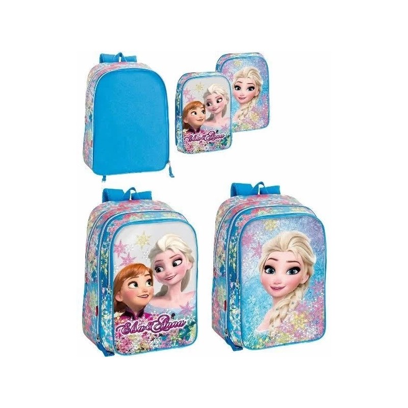 Zaino Scuola Estensibile Intercambiabile 44 cm – 2 Fantasie Soul & Frozen Disney