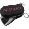 Portachiavi AC Milan in Pelle con Zip – Custodia Chiavi/Telecomando con Logo Ufficiale – Box Regalo