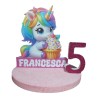 Centro Tavola 3D Unicorno Magico - Compleanno Personalizzato