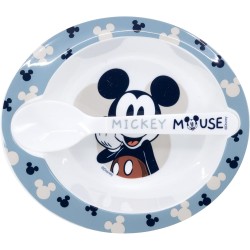 Set Pappa Microonde Disney Baby Mickey – Piatto Fondo e Cucchiaio per Bambina 10+ Mesi