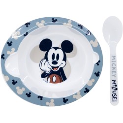 Set Pappa Microonde Disney Baby Mickey – Piatto Fondo e Cucchiaio per Bambina 10+ Mesi