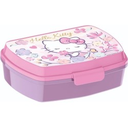 Portapranzo Hello Kitty – Contenitore Merenda Bambina | Scatola Sandwich Rosa 17x14x6 cm