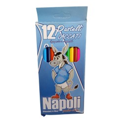 12 Pastelli Laccati Colorati Napoli Passoni Eterna – Alta Qualità – Scuola, Ufficio, Regali