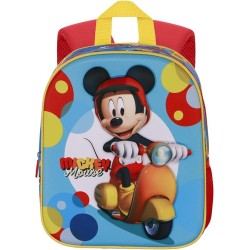 Zainetto 3D Disney Topolino Elite Blu – Zaino per Bambini con Effetto Scooter, 25x30 cm, Capacità 7L
