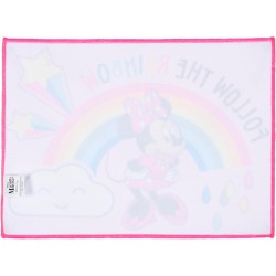 Tovaglietta in Tessuto Minnie Disney 40x30 cm - Lavabile, Antiscivolo, Resistente al Calore - Per Colazione e Pranzo Bambina