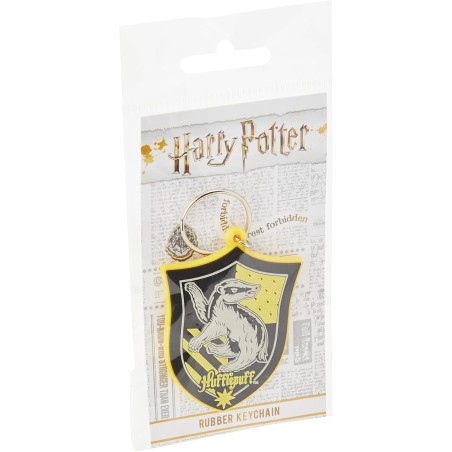 Portachiavi Harry Potter Hufflepuff in Gomma – Gadget Ufficiale, Idea Regalo per Fan, Collezione Hogwarts