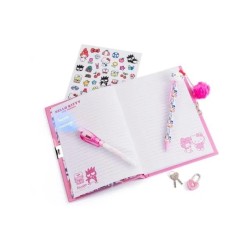 Diario Segreto Hello Kitty con Lucchetto, Penna Magica Invisibile e Adesivi – Idea Regalo Bambina