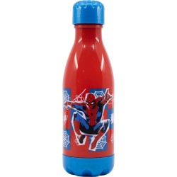 Borraccia Spiderman per Bambini 560 ml in Plastica con Tappo a Vite – Marvel Ufficiale, Bottiglia Riutilizzabile