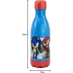 Borraccia Bambini Sonic 560 ml in Plastica con Tappo a Vite – Bottiglia Scuola, Viaggio, Spiaggia –