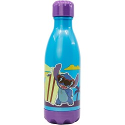 Borraccia Bambini Stitch 560 ml – Bottiglia in Plastica con Tappo a Vite – Ideale per Scuola, Sport e Spiaggia