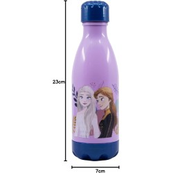 Borraccia Frozen Disney Elsa & Anna – 560 ml – Bottiglia in Plastica con Tappo a Vite