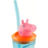 Bicchiere Bambini Peppa Pig 3D con Cannuccia Ripiegabile – 360 ml, BPA Free, Plastica Sicura – Tazza per Scuola e Tempo Libero