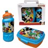 Set Pranzo Mickey Mouse Disney - Porta Merenda + Borraccia 400 ml - Scuola e Tempo Libero