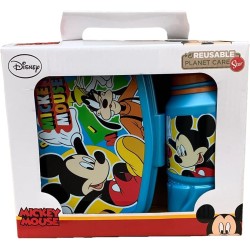 Set Pranzo Mickey Mouse Disney - Porta Merenda + Borraccia 400 ml - Scuola e Tempo Libero