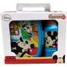 Set Pranzo Mickey Mouse Disney - Porta Merenda + Borraccia 400 ml - Scuola e Tempo Libero