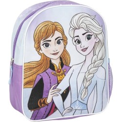 Zaino Scuola Bambina Frozen Disney Blu con Elsa e Anna – 25x20x29 cm – Zainetto Asilo Elementari con Cerniera – Ufficiale