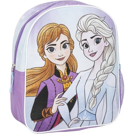 Zaino Scuola Bambina Frozen Disney Blu con Elsa e Anna – 25x20x29 cm – Zainetto Asilo Elementari con Cerniera – Ufficiale