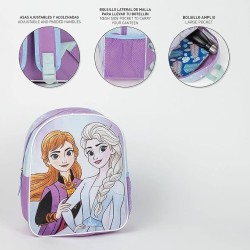 Zaino Scuola Bambina Frozen Disney Blu con Elsa e Anna – 25x20x29 cm – Zainetto Asilo Elementari con Cerniera – Ufficiale