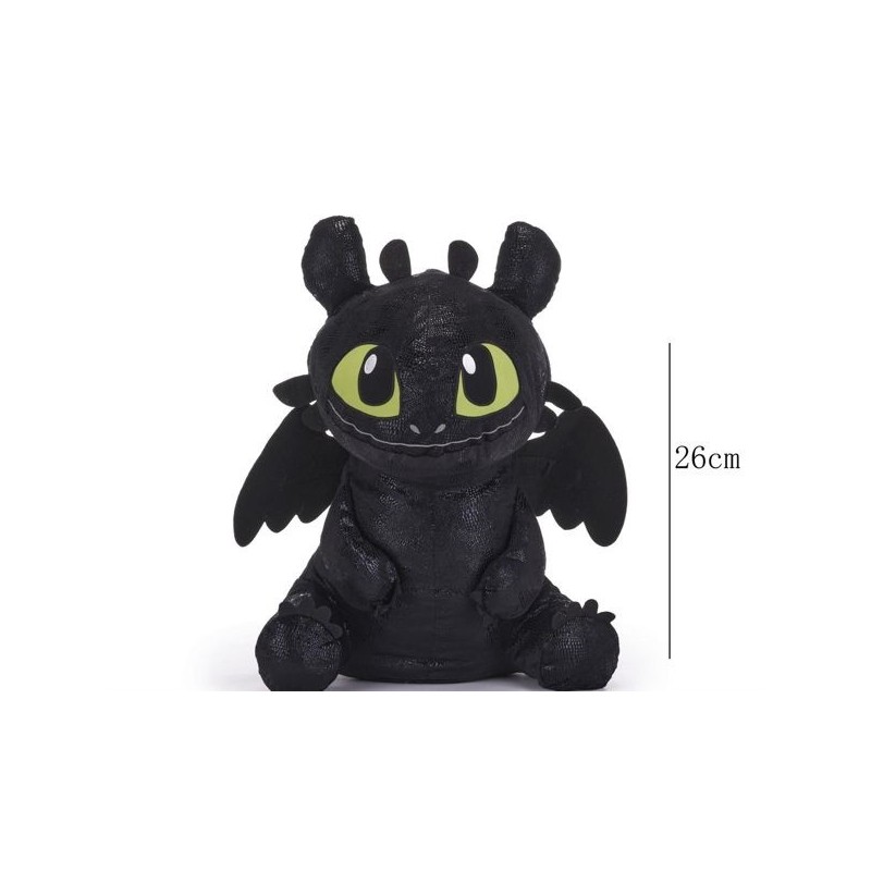 Peluche Furia Buia Toothless Dragon Trainer 30 cm – Morbido e Realistico, Idea Regalo Bambini
