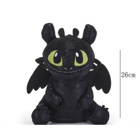 Peluche Furia Buia Toothless Dragon Trainer 30 cm – Morbido e Realistico, Idea Regalo Bambini