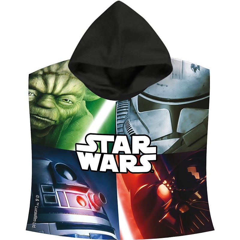 Poncho Mare Star Wars Marvel Supereroi - Accappatoio Asciugamano in Microcotone 110x55 cm 100% PL