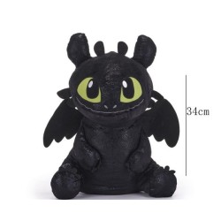 Peluche Toothless Furia Buia 34 cm – Dragon Trainer – Ufficiale, Morbido e Realistico, Idea Regalo Bambini