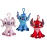 Peluche Disney Lilo & Stitch 13 cm – Plush Bagclip con Clip Stitch, Angel o Leroy Portachiavi Morbido
