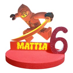 Centro Tavola 3D Ninjago - Compleanno Personalizzato