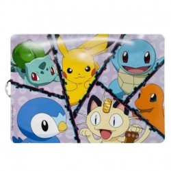 Kit Scuola Asilo Pokémon 5 Pezzi – Zaino Trolley 30 cm, Borraccia 420 ml, Bicchiere 260 ml, Tovaglietta e Portapranzo