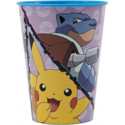 Kit Scuola Asilo Pokémon 5 Pezzi – Zaino Trolley 30 cm, Borraccia 420 ml, Bicchiere 260 ml, Tovaglietta e Portapranzo
