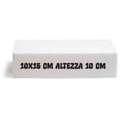 Base in Polistirolo Rettangolare 10x15 cm Altezza 10 cm – Supporto per Torte a Piani e Cake Design Professionale