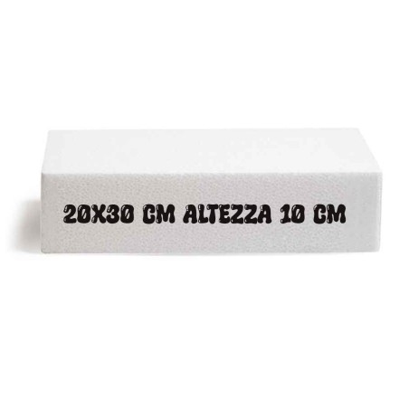 Base in Polistirolo Rettangolare 20x30cm Altezza 10 cm – Supporto per Torte a Piani e Cake Design Professionale
