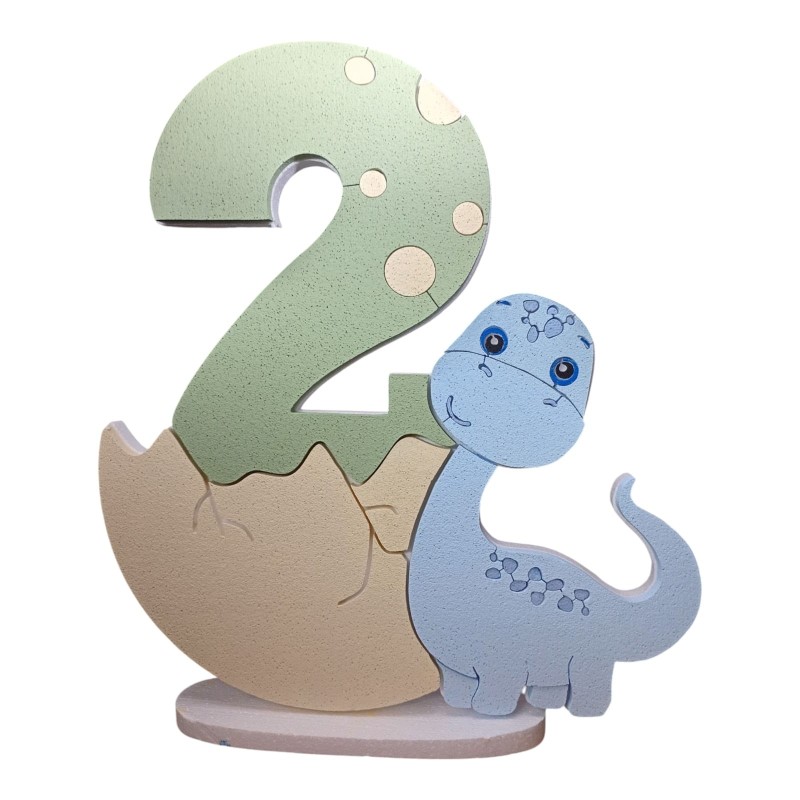 Sagoma Personalizzata Dinosauri in Polistirolo con Nome – Altezza 75 cm – Decorazione Compleanno Bambini, Allestimento Festa