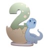 Sagoma Personalizzata Dinosauri in Polistirolo con Nome – Altezza 75 cm – Decorazione Compleanno Bambini, Allestimento Festa