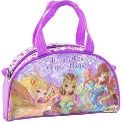 Borsa Bowling WINX Club "Little Magic" – Borsetta Bambina 21x13x9 cm, Accessorio Moda Scintillante per Tempo Libero e Regali