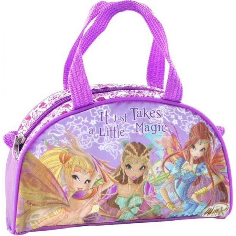 Borsa Bowling WINX Club "Little Magic" – Borsetta Bambina 21x13x9 cm, Accessorio Moda Scintillante per Tempo Libero e Regali
