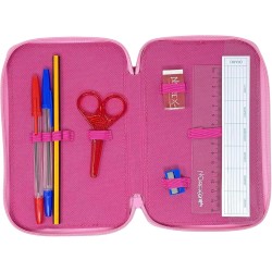 Astuccio Completo 3 Scomparti Hello Kitty e Kuromi – 44 Pezzi: Matite, Pennarelli, Penne, Forbici – Scuola Elementare,