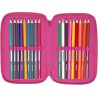 Astuccio Completo 3 Scomparti Hello Kitty e Kuromi – 44 Pezzi: Matite, Pennarelli, Penne, Forbici – Scuola Elementare,
