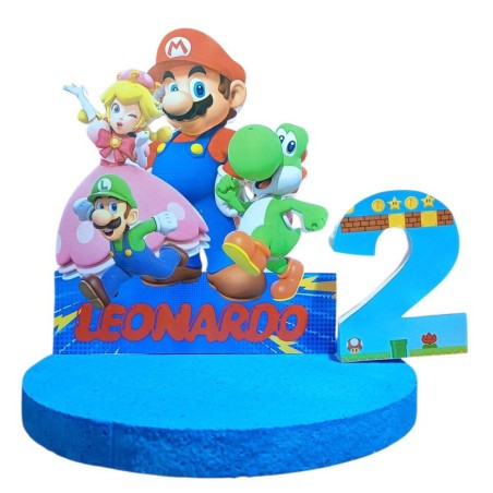 Centro Tavola 3D Super Mario Bros - Compleanno Personalizzato