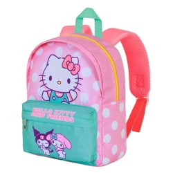 Zainetto Asilo Hello Kitty – Zaino Bambina Scuola Materna 22x27x9 cm con Tasca Frontale e Schienale Imbottito