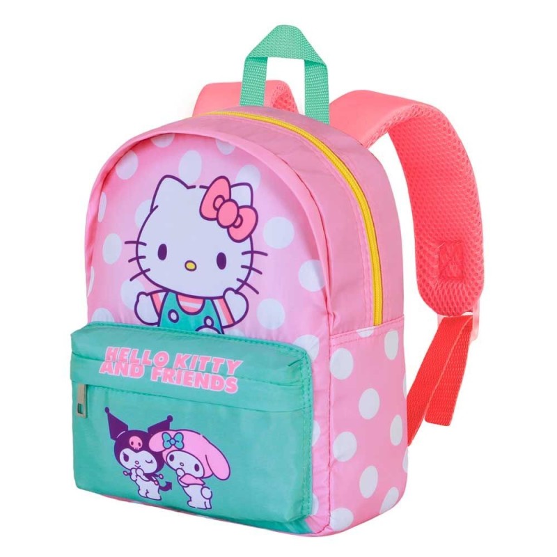 Zainetto Asilo Hello Kitty – Zaino Bambina Scuola Materna 22x27x9 cm con Tasca Frontale e Schienale Imbottito