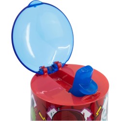 Borraccia Spiderman 350ml per Bambini Bottiglia in Plastica con Beccuccio Ripiegabile, Senza BPA Scuola e Tempo Libero
