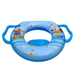 Riduttore WC Bambini Baby Disney Topolino e Paperino – Seduta Imbottita con Maniglie, Paraspruzzi e Adattabile a Tutti i WC
