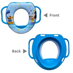 Riduttore WC Bambini Baby Disney Topolino e Paperino – Seduta Imbottita con Maniglie, Paraspruzzi e Adattabile a Tutti i WC